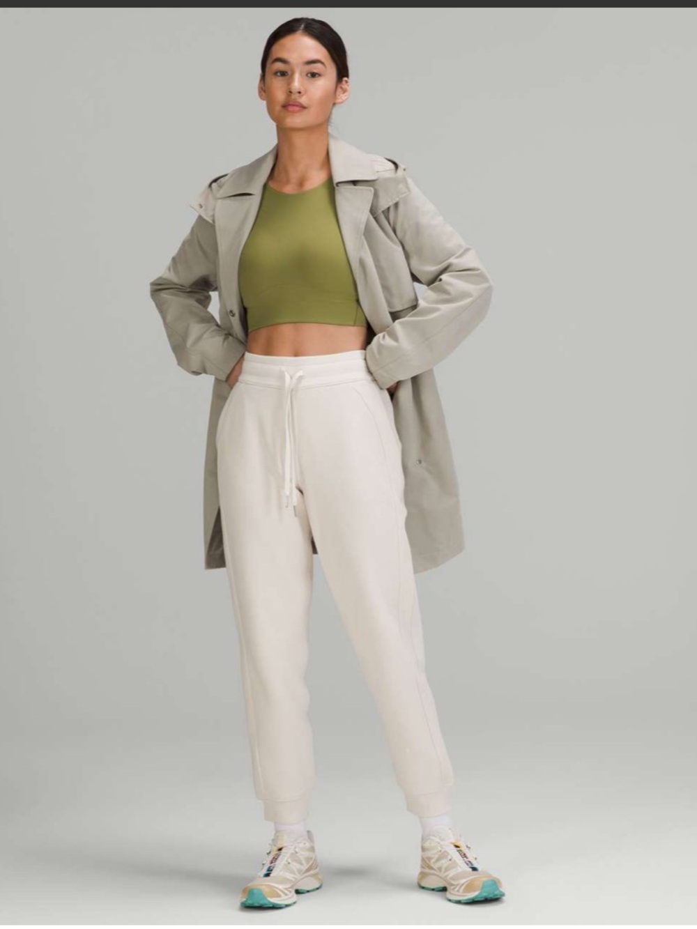lululemon athletica Scuba Joggers Cream Ivory Off White Sz 2